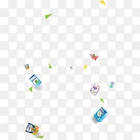 漂浮彩色奶粉桶三角形图下载-空若网 漂浮彩色奶粉桶三角形图下载-空若网