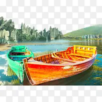 水彩小船-空若网 水彩小船-空若网