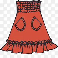 矢量手绘半身裙服装素材-空若网 矢量手绘半身裙服装素材-空若网