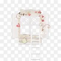 浅紫色带花窗户边框-空若网 浅紫色带花窗户边框-空若网