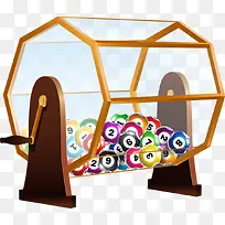 矢量玻璃盒子里的彩球-空若网 矢量玻璃盒子里的彩球-空若网