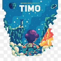 卡通手绘动漫背景图案-空若网 卡通手绘动漫背景图案-空若网