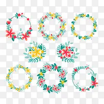彩色花环花朵边框-空若网 彩色花环花朵边框-空若网