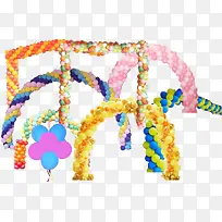 彩色气球拱门-空若网 彩色气球拱门-空若网