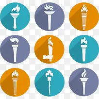 扁平化火炬火把-空若网 扁平化火炬火把-空若网