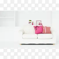 可爱粉色系靠枕沙发-空若网 可爱粉色系靠枕沙发-空若网