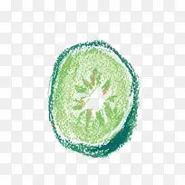 蜡笔画矢量黄瓜片-空若网 蜡笔画矢量黄瓜片-空若网