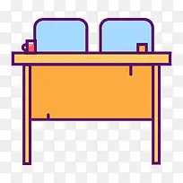 扁平化课桌PNG下载-空若网 扁平化课桌PNG下载-空若网