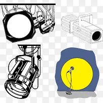 舞台物品矢量素材灯光话筒-空若网 舞台物品矢量素材灯光话筒-空若网