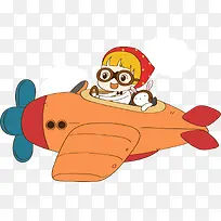 卡通可爱飞机卡通小人-空若网 卡通可爱飞机卡通小人-空若网