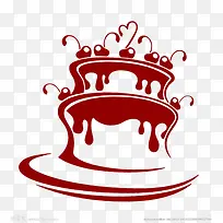 红色蛋糕-空若网 红色蛋糕-空若网