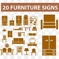 家居家具矢量素材,-空若网 家居家具矢量素材,-空若网