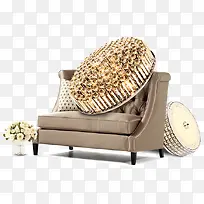 棕色时尚家具沙发灯具-空若网 棕色时尚家具沙发灯具-空若网