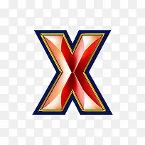 红色立体字母x-空若网 红色立体字母x-空若网
