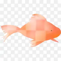 手绘橙色金鱼海报-空若网 手绘橙色金鱼海报-空若网