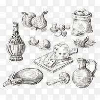 �߲�ʳ��ԭ�ϲ廭ͼƬ-������