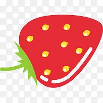 手绘红色草莓水果-空若网 手绘红色草莓水果-空若网