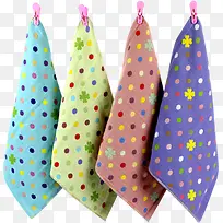 圆点四叶草方巾-空若网 圆点四叶草方巾-空若网