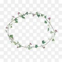 花朵清新风格装饰圆形边框-空若网 花朵清新风格装饰圆形边框-空若网