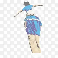 高清摄影手绘卡通父亲节背影-空若网 高清摄影手绘卡通父亲节背影-空若网