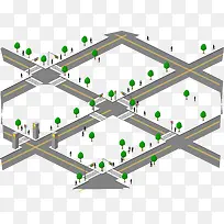 街道矢量素材街区道路-空若网 街道矢量素材街区道路-空若网
