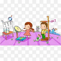 称体重人物插画儿童-空若网 称体重人物插画儿童-空若网