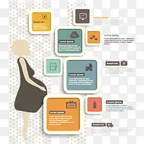 扁平化数据分析图表孕妇元素-空若网 扁平化数据分析图表孕妇元素-空若网