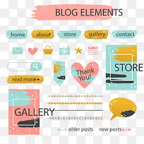 矢量博客元素-空若网 矢量博客元素-空若网