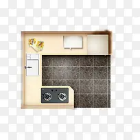 平面户型图厨房煤气灶洗菜盆-空若网 平面户型图厨房煤气灶洗菜盆-空若网