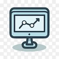 矢量电脑统计图素材-空若网 矢量电脑统计图素材-空若网