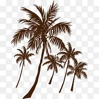 手绘椰树-空若网 手绘椰树-空若网