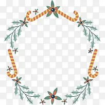 圣诞节拐棍树枝花环-空若网 圣诞节拐棍树枝花环-空若网