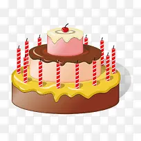 矢量生日蛋糕-空若网 矢量生日蛋糕-空若网