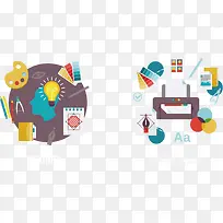 创意扁平化卡通素材-空若网 创意扁平化卡通素材-空若网