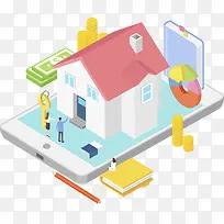 2.5D矢量科技立体插画-空若网 2.5D矢量科技立体插画-空若网