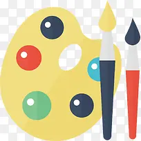 矢量图多彩的调色盘-空若网 矢量图多彩的调色盘-空若网