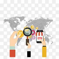 扁平化电商元素-空若网 扁平化电商元素-空若网