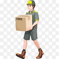 送货工png矢量素材-空若网 送货工png矢量素材-空若网