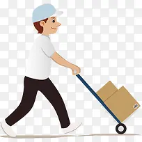 送货工png矢量素材-空若网 送货工png矢量素材-空若网