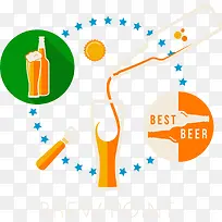扁平化啤酒图标-空若网 扁平化啤酒图标-空若网