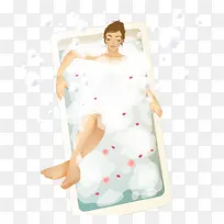 美女洗浴矢量图-空若网 美女洗浴矢量图-空若网