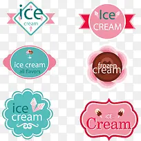 矢量冰淇淋标签-空若网 矢量冰淇淋标签-空若网