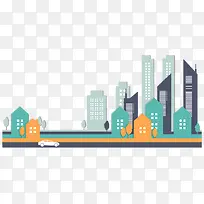 时尚城市建筑剪贴画矢量图-空若网 时尚城市建筑剪贴画矢量图-空若网