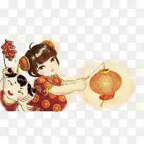 年画娃娃灯笼创意-空若网 年画娃娃灯笼创意-空若网