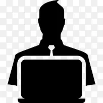 老师用笔记本电脑图标-空若网 老师用笔记本电脑图标-空若网