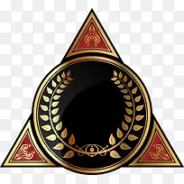 三角形稻穗徽章-空若网 三角形稻穗徽章-空若网