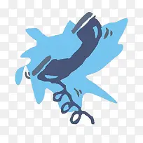 蓝色电话机-空若网 蓝色电话机-空若网