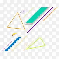 彩色直线三角图形-空若网 彩色直线三角图形-空若网