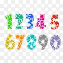 彩色圆点数字-空若网 彩色圆点数字-空若网