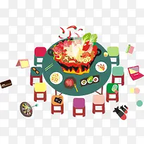 扁平化火锅-空若网 扁平化火锅-空若网